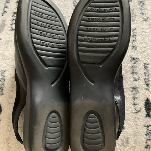 Easy spirit woman’s black leather and material sandals size 9 - Picture 5 of 10